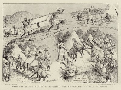 Con la misión británica a Abisinia, las dificultades del transporte de mulas de William Ralston